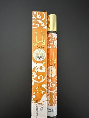 Yara Orange Floral Roll-On Perfume with Gold Cap